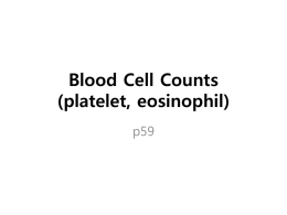 Blood Cell Counts (혈소판, 호산구