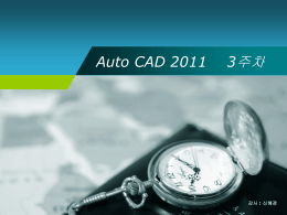 Auto CAD 2011 3주차