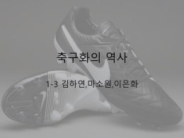 축구화의 역사 1-3 김하연,마소원,이은화 1세대 축구화(1526~1800