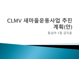 (20140725) CLMV 새마을운동사업 추진계획(안)