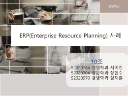 ERP(Enterprise Resource Planning)