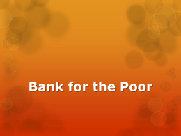 Bank for the Poor