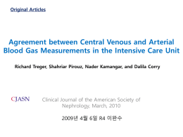 Agreement between Central Venous and Arterial Blood Gas Me
