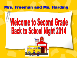 Grade 2 Back to School Night Presentation