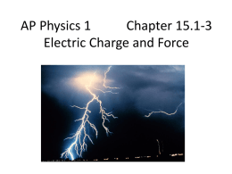 Chapter 15: Electrostatics PowerPoint