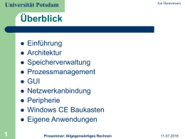 Windows CE - Vortragsfolien - J. Hannemann - 2002