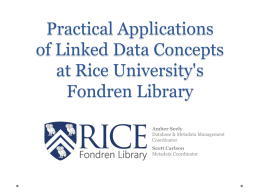 Seely and Carlson: Practical Applications of Linked Data Concepts