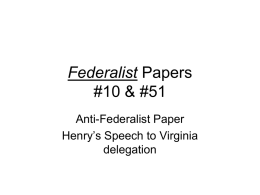 Federalist Papers Questions