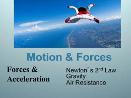 Forces and Acceleration