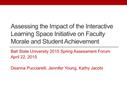 Assessing the Impact of the Interactive Learning Space