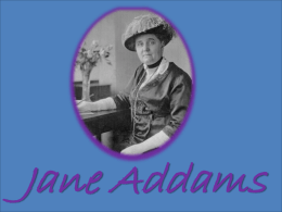 Jane Addams - reading worksheet answers