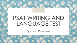 PSAT Writing and Language Test Tips