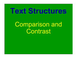 Compare and Contrast Notes