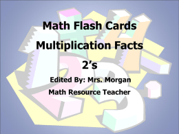 Multiplication 2's