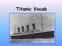 Titanic Vocabulary