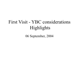 First Visit - YBC considerations.ppt