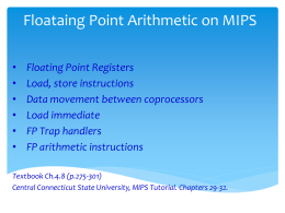 Class 15.2 Floataing Point Arithmetic on MIPS.pptx