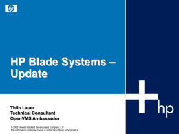 Hardware Update: Blades