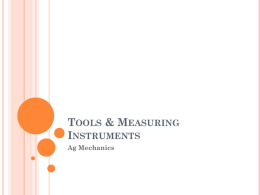 Tools & Measuring Instruments