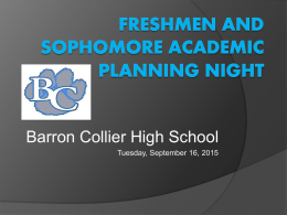 9th 10th Parent Night PowerPoint