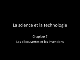 chs 7_8_9 La science et la technologie