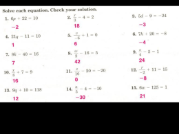 -7.1 Solving Multi step equations