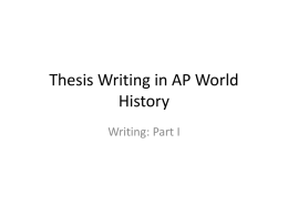 thesis writing in ap world history2
