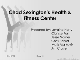 GRP 10 chad sexington fitness facility.ppt