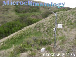 Microclimatology 1 FALL 2008.ppt