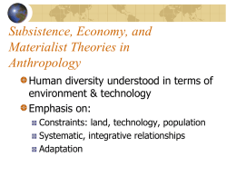 Patterns of Subsistence and Adaptation.ppt
