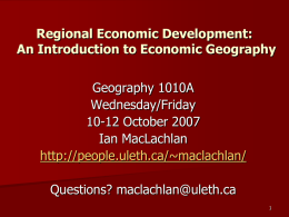 MacLachlan - Economic Geography I.ppt