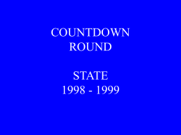 countdown  state1998 - 1999 with solutions