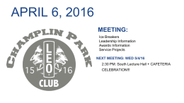 CPHS Leo Club meeting April 6, 2016
