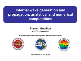 Internal wave generation and propagation: analytical and numerical computations