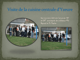 Visite cuisine centrale d'Yzeure    