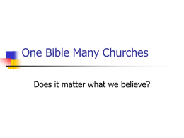 One Bible Many Churches.ppt