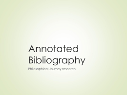 PowerPoint: How to do an annotated bib for this assignment