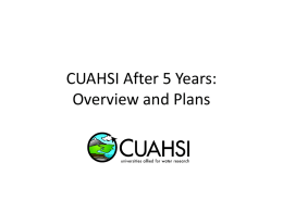 CUAHSI Overview for Fed Agencies.ppt