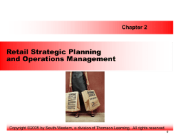 Retail Strategic Planning and Operations