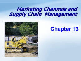 Distribution Channels and Logistics Management