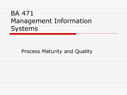 Process Maturity and Quality.ppt