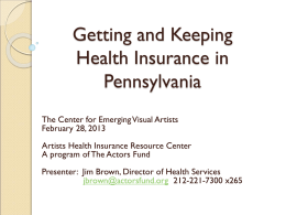 Philadelphia Health Insurance CFEVA.ppt