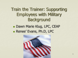 Train The Trainer: Supporting Employees with Military Backgrounds