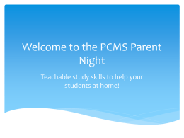 Study Skills and Connect Help for Parents