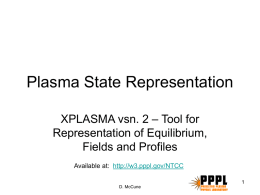 Plasma State Representation