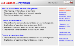 3.3 Balance of Payments