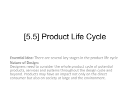 5.5 Product Life Cycle