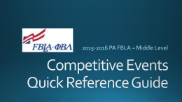 Competitive Events PowerPoint