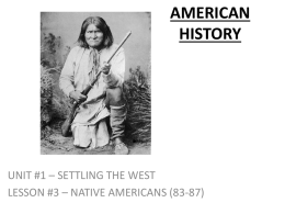 Lesson 3 - Native Americans - for students
