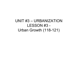 Lesson 3-3 Urbanization